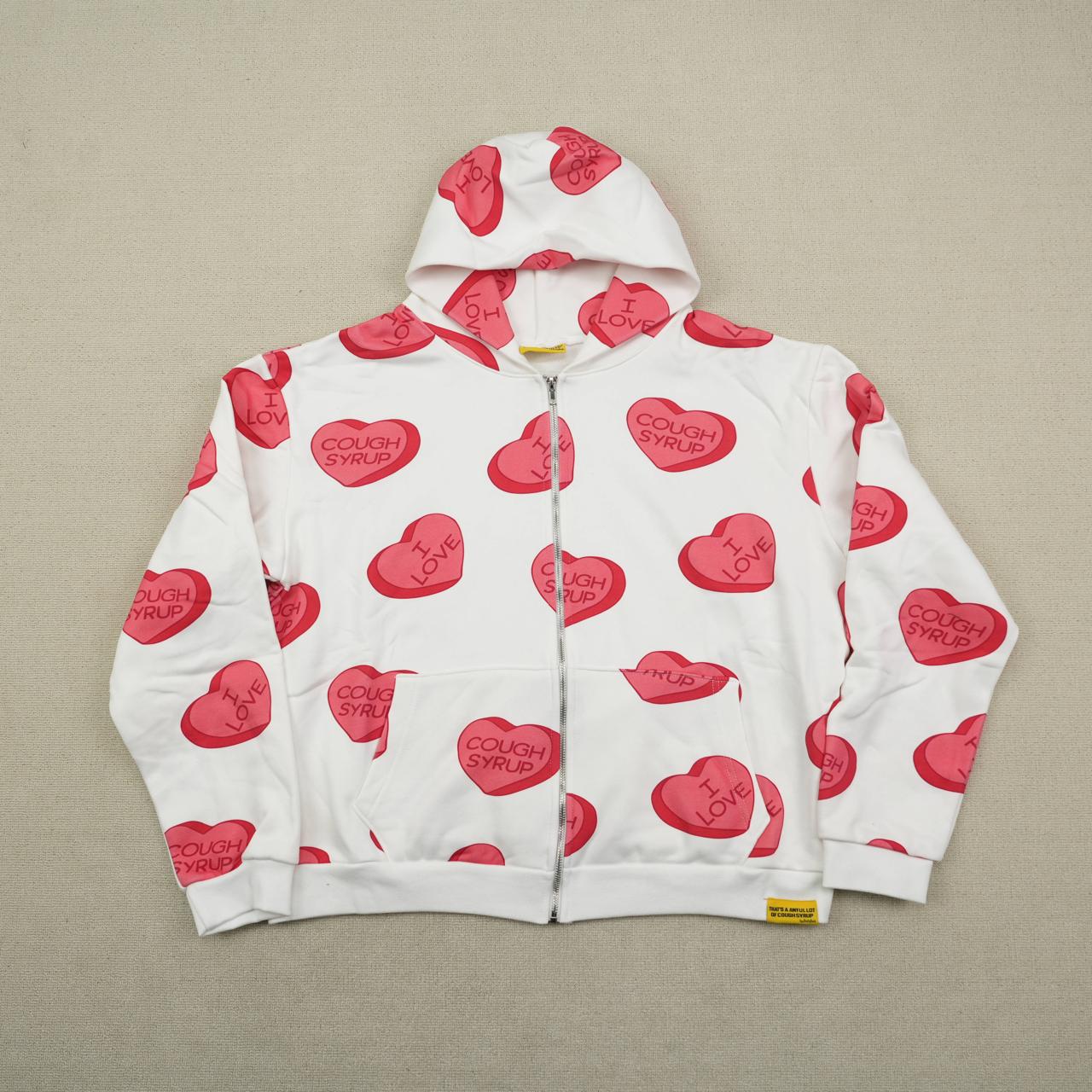 I Love Cough Syrup Candy Hearts Hoodie