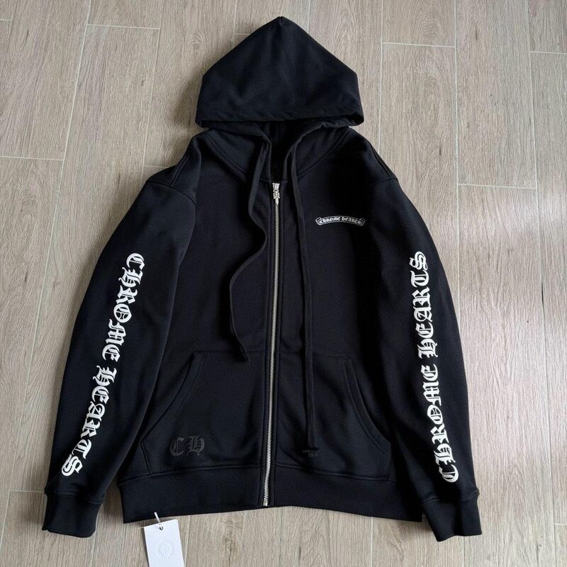 Chrome Hearts Zip-Up Hoodie Black