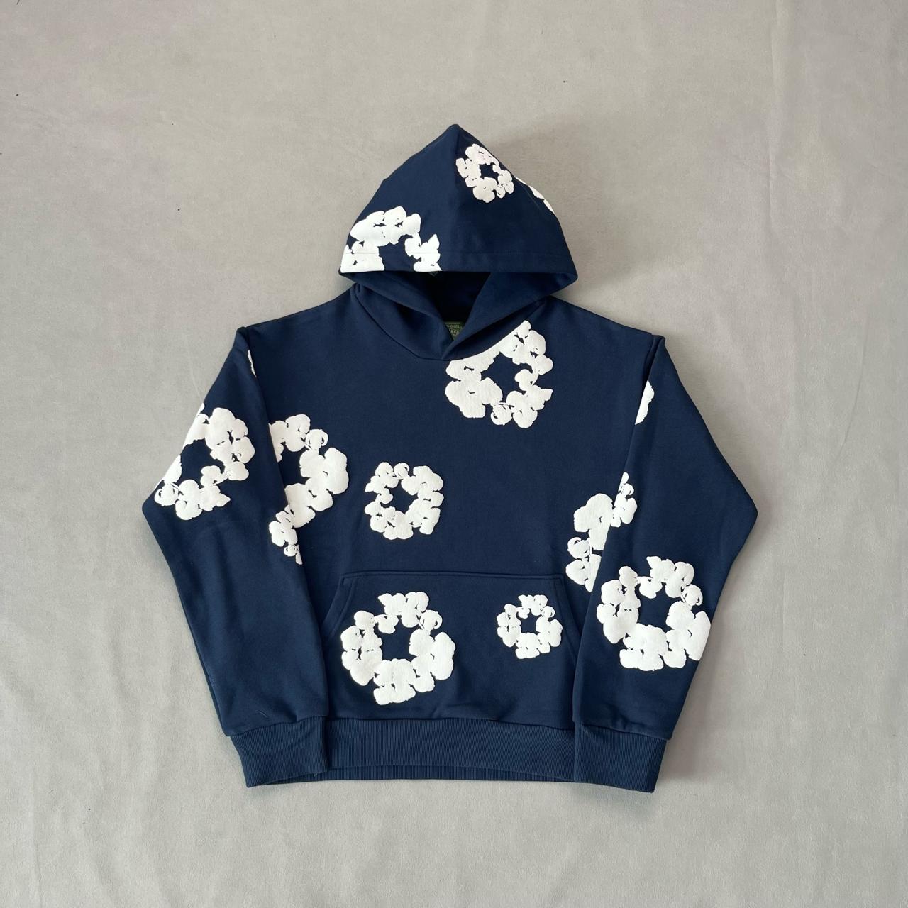 Denim Tears Cotton Wreath Hoodie Navy