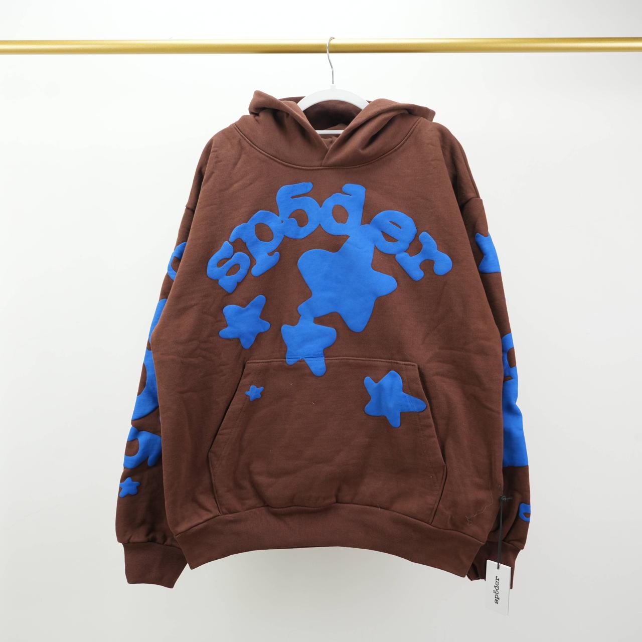 Sp5der Brown/Blue Hoodie