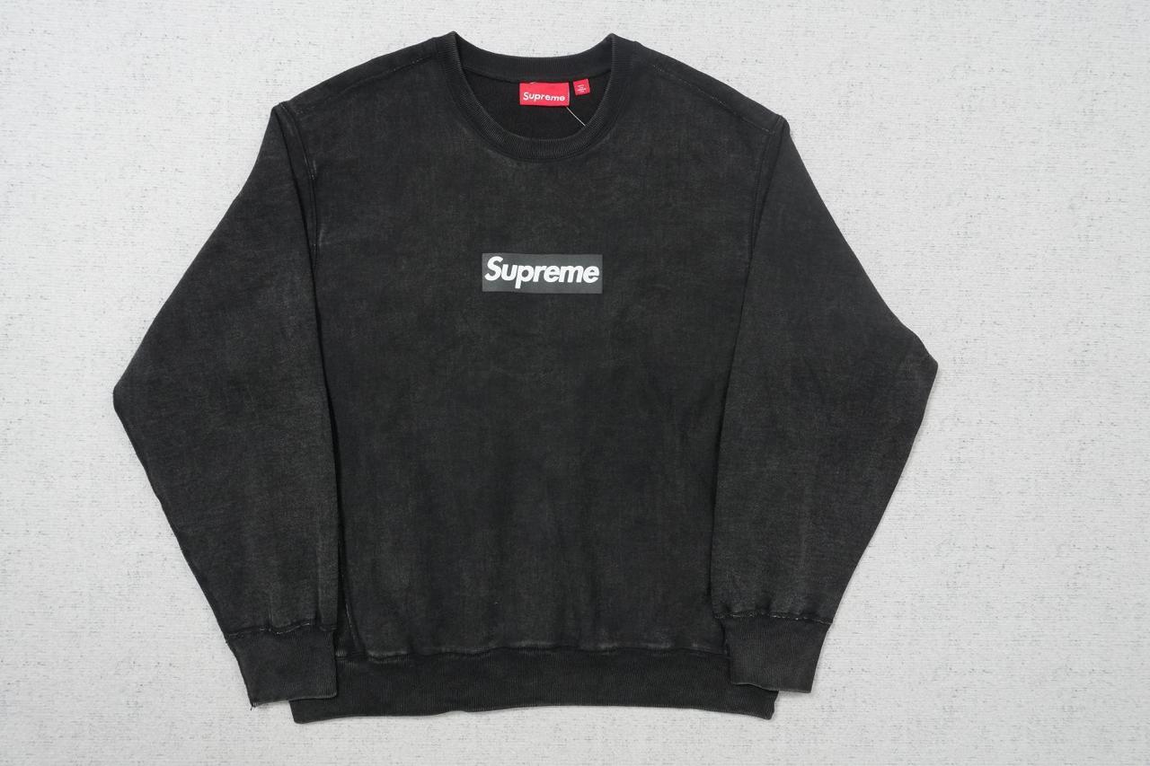 Supreme Box Logo Crewneck Washed Black